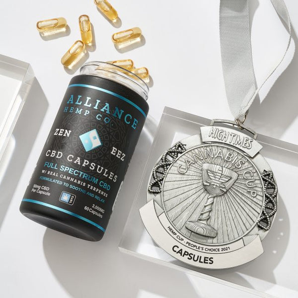 ZEN EEZ CBD Capsules – Full Spectrum Gel Capsules - Alliance Hemp Co